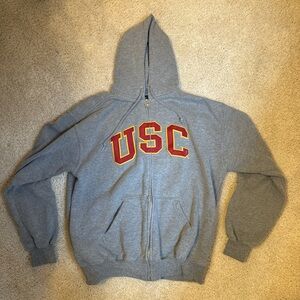 Gray USC zip-up